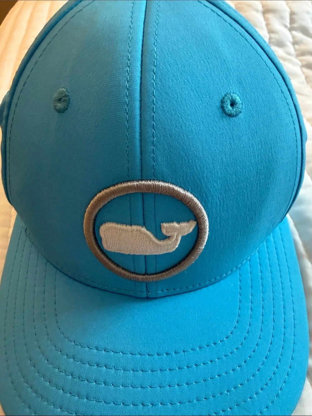 Vineyard Vines Turquoise Whale Logo Kids Baseball Cap